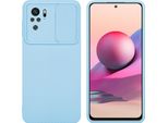 Cadorabo Custodia Per Xiaomi Redmi Note 10 4G / Redmi Note 10S Copertura Protettiva In Blu Custodia Per Cellulare Tpu Etui Custodia Cover