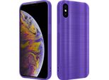 Cadorabo Custodia Per Apple Iphone Xs Max Custodia Protettiva In Viola Custodia Per Telefono Cellulare Custodia In Silicone Tpu Custodia
