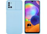 Cadorabo Custodia Per Samsung Galaxy A31 Custodia Protettiva In Blu Custodia Del Telefono Cellulare Tpu Custodia Cover Fotocamera Protezione