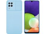 Cadorabo Custodia Per Samsung Galaxy A22 4G Custodia Protettiva In Blu Custodia Del Telefono Cellulare Tpu Custodia Cover Fotocamera Protezione