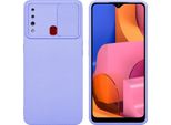 Cadorabo Custodia Per Samsung Galaxy A20S Custodia Protettiva In Viola Custodia Del Telefono Cellulare Tpu Custodia Cover Fotocamera Protezione