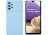 Cadorabo Custodia Per Samsung Galaxy A32 5G Custodia Protettiva In Blu Custodia Del Telefono Cellulare Tpu Custodia Cover Fotocamera Protezione