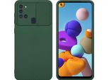 Cadorabo Custodia Per Samsung Galaxy A21S Custodia Protettiva In Verde Custodia Del Telefono Cellulare Tpu Custodia Cover Fotocamera Protezione