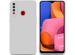 Cadorabo Cover Per Samsung Galaxy A20S Cover Protettiva In Silicone Tpu Bianco Custodia Per Cellulare