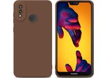 Cadorabo Cover Per Huawei P20 Lite 2018 / Nova 3E Cover Protettiva In Tpu Marrone Custodia In Silicone Custodia Per Cellulare