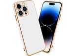 Cadorabo Custodia Protettiva Per Apple Iphone 14 Pro Custodia In Bianco Telefono Cellulare Custodia Tpu Silicone Fotocamera Protezione Custodia