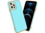 Cadorabo Custodia Per Apple Iphone 12 Pro Max Custodia Protettiva In Turchese Custodia Del Telefono Cellulare Custodia Cover Case Tpu Camera Protection