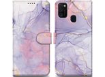 Cadorabo Custodia Protettiva Per Samsung Galaxy M21 / M30S Case Design Viola Custodia Per Telefoni Cellulari Custodia Protettiva Custodia Magnetica Custodia Cover