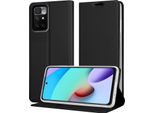 Cadorabo Custodia Per Cellulare Per Xiaomi Redmi 10 Custodia Protettiva In Nero Cover Etui Book Case Booklet