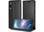 Cadorabo Cover Per Htc Desire 22 Pro Cover Protettiva In Nero Custodia Per Cellulare Cover Chiusura Magnetica