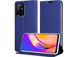 Cadorabo Custodia Per Cellulare Per Oppo A94 5G Custodia Protettiva In Blu Cover Etui Book Case Booklet