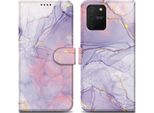 Cadorabo Custodia Protettiva Per Samsung Galaxy A91 / S10 Lite / M80S Custodia Design Viola Telefono Cellulare Custodia Protettiva Magnetica