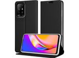 Cadorabo Custodia Per Cellulare Per Oppo A94 5G Custodia Protettiva In Nero Cover Etui Book Case Booklet