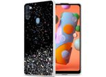 Cadorabo Cover Per Samsung Galaxy A11 / M11 Cover Protettiva In Nero Custodia Per Cellulare Tpu Custodia Glitter Cover Glitter