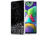 Cadorabo Cover Per Samsung Galaxy M31 Cover Protettiva In Nero Custodia Per Telefono Cellulare Tpu Custodia Glitter Cover Glitter