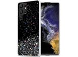 Cadorabo Custodia Per Samsung Galaxy S22 Ultra Cover Protettiva In Nero Custodia Per Telefono Cellulare Tpu Custodia Glitter Cover Glitter