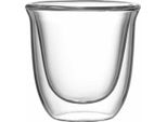 Bialetti Glasbecherset Firenze, 2Er Set, Doppelwandig, Espressotasse, Becher, Tasse, 80 Ml, DBW013