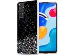 Custodia Cadorabo Per Xiaomi Redmi Note 11 4G / 11S 4G In Nero Con Glitter Custodia Protettiva In Silicone Tpu Flessibile Con Glitter Scintillanti Custodia Cover Per Telefono Cellulare