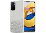 Custodia Cadorabo Per Xiaomi Poco M4 Pro 5G In Trasparente Con Glitter Custodia Protettiva In Silicone Tpu Flessibile Con Glitter Scintillanti Custodia Cover Per Cellulare