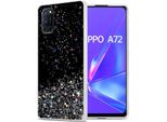 Custodia Cadorabo Per Oppo A72 In Nero Con Glitter Custodia Protettiva In Silicone Tpu Flessibile Con Glitter Scintillanti Custodia Cover Per Telefono Cellulare