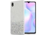Custodia Cadorabo Per Xiaomi Redmi 9A / Redmi 9AT In Trasparente Con Glitter Cover Protettiva In Silicone Tpu Flessibile Con Glitter Scintillanti Custodia Cover Telefono Cellulare