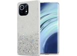 Custodia Cadorabo Per Xiaomi Mi 11 5G In Trasparente Con Glitter Custodia Protettiva In Silicone Tpu Flessibile Con Glitter Scintillanti Custodia Cover Per Cellulare