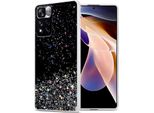 Custodia Cadorabo Per Xiaomi Redmi Note 11 Pro+ In Nero Con Glitter Custodia Protettiva In Silicone Tpu Flessibile Con Glitter Scintillanti Custodia Cover Per Telefono Cellulare