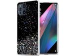 Custodia Cadorabo Per Oppo Find X3 Pro In Nero Con Glitter Custodia Protettiva In Silicone Tpu Flessibile Con Glitter Scintillanti Custodia Cover Per Cellulare