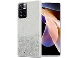 Custodia Cadorabo Per Xiaomi Redmi Note 11 Pro+ In Trasparente Con Glitter Custodia Protettiva In Silicone Tpu Flessibile Con Glitter Scintillanti Custodia Cover Per Telefono Cellulare