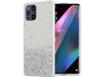 Custodia Cadorabo Per Oppo Find X3 Pro In Trasparente Con Glitter Custodia Protettiva In Silicone Tpu Flessibile Con Glitter Scintillanti Custodia Cover Per Cellulare