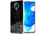 Custodia Cadorabo Per Xiaomi Poco F2 Pro In Nero Con Glitter Custodia Protettiva In Silicone Tpu Flessibile Con Glitter Scintillanti Custodia Cover Etui Per Cellulare