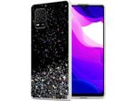 Custodia Cadorabo Per Xiaomi Mi 10 Lite In Nero Con Glitter Custodia Protettiva In Silicone Tpu Flessibile Con Glitter Scintillanti Custodia Cover Per Telefono Cellulare
