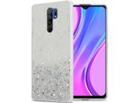 Custodia Cadorabo Per Xiaomi Redmi 9 In Trasparente Con Glitter Custodia Protettiva In Silicone Tpu Flessibile Con Glitter Scintillanti Custodia Cover Per Cellulare
