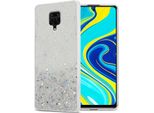 Custodia Cadorabo Per Xiaomi Redmi Note 9 Pro / Note 9S In Trasparente Con Glitter Cover Protettiva In Silicone Tpu Flessibile Con Glitter Scintillanti Custodia Cover Cellulare
