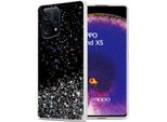 Custodia Cadorabo Per Oppo Find X5 In Nero Con Glitter Custodia Protettiva In Silicone Tpu Flessibile Con Glitter Scintillanti Custodia Cover Per Cellulare