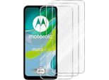 Cadorabo 3X Pellicola Protettiva Per Motorola Moto E13 In Crystal Clear Pellicola Temperata Protettiva Dello Schermo Blindata