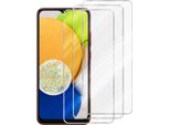 Cadorabo 3X Pellicola Protettiva Per Samsung Galaxy A03 In Crystal Clear Pellicola Temperata Di Protezione Del Display In Vetro Blindato