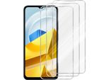 Cadorabo 3X Pellicola Protettiva Per Xiaomi Poco M5 In Crystal Clear Pellicola Temperata Protettiva Dello Schermo Blindata