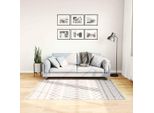 Vidaxl Tappeto Lavabile Bianco E Nero 120X170 Cm Antiscivolo