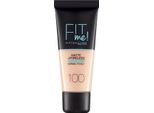 Maybelline, Fit Me Matte + Poreless, Liquid Foundation, 100, Warm Ivory, 30 Ml