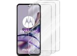 Cadorabo 3X Pellicola Protettiva Per Motorola Moto G13 / G23 In Crystal Clear Pellicola Protettiva Temperata In Vetro Corazzato