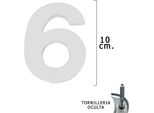 Numero "6"" Wolfpack, Argento Opaco, 10 Cm + Viti, Blister Con 1 Pezzo"