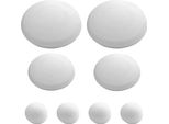 Tappo Adesivo Per Pareti / Porte / Finestre / Mobili 2 X Ø 60 Mm. / 2 X 40 Mm. / 4 X 22 Mm. (Blister 8 Pezzi)