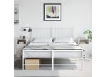 Vidaxl Comodini 2 Pz. Bianco 34,5X39X62 Cm Acciaio
