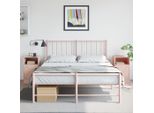 Vidaxl Comodini 2 Pz. Rosa 34,5X39X62 Cm In Acciaio