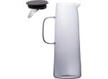 Caraffa In Vetro Intirilife In Smokey Grey - Capacità 1,7 Litri - Caraffa In Vetro Con Coperchio E Colino Per Bevande Calde E Fredde, Tè, Succo Di Frutta E Limonata
