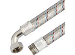Tubo Di Collegamento 1" Flexi Con Gomito 80 Cm"
