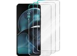 Cadorabo 3X Pellicola Protettiva Per Motorola Moto G14 In Crystal Clear Pellicola Protettiva Temperata Per Schermo Blindato