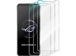 Cadorabo 3X Pellicola Protettiva Per Asus Rog Phone 7 / 7 In Crystal Clear Display Temperato Vetro Protettivo