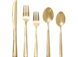 Intirilife Set Di Posate 20 Pezzi In Acciaio Inox Color Oro - 4 Forchette Forchette Da Torta Coltelli Cucchiai Cucchiai Da Dessert - Posate Per 4 Persone Angolari Lavabili In Lavastoviglie